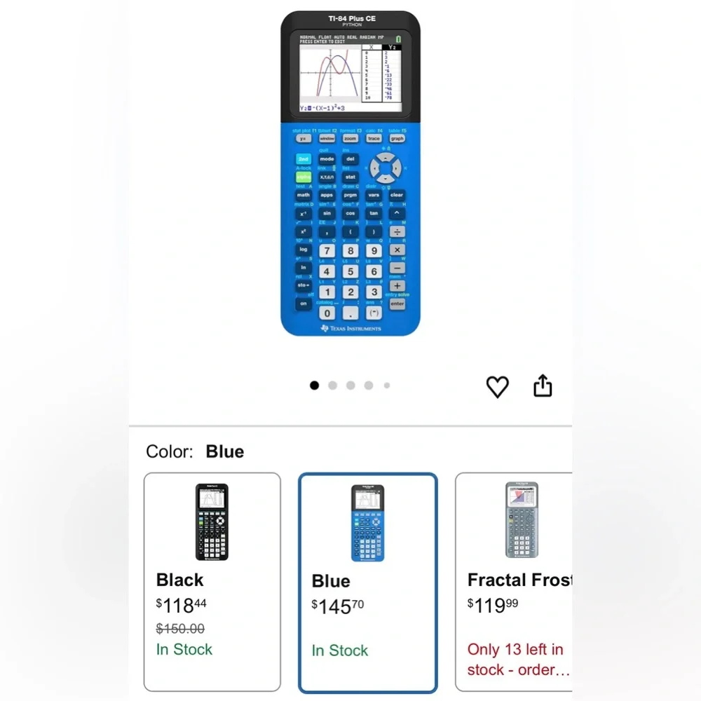 TI-84 Plus CE Color Graphing Calculator - Picture 8 of 9